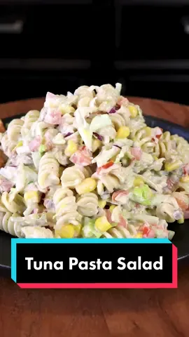 Ensalada de Pasta con Atún Salad 🐟 #parati #fyp #homecook #pasta #ensalada #atun #tunapasta #recetastiktok #recetas #tuna #lovekari 