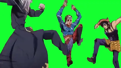 Jojo anime group kick - Green Screen #anime #jojo #greenscreen 