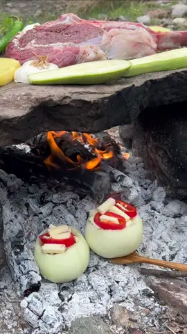 Doğal Taş Üzerinde Dallas Steak🥩 Cooking Dallas Steak On a Hot Stone with Nature🔥🌲#outdoorcooking #dallassteak #nature #hungry #asmr 