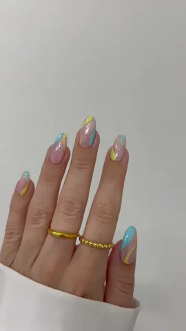 I actually filmed these in a hotel room while on vacation 🤭 Polishes are linked on my Amazon in bio Using @essie spring collection: feel the fizzle | ride the soundwave | you’re scent-sational #nails #nailart #springnails 