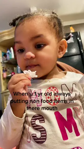 This girl got a mind of her own why she ate the paper ? Idk 