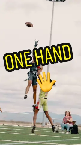 Catch of the year?!  #football #footballtok #footballedits #footballvideos #nfl #widereceivers #onehandcatch #footballcatches #footballgloves #mossed