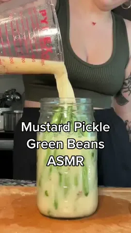 Pickle ASMR >> hope these mustard pickled green beans don’t suck #asmrfood #izeatz #pickles #CapCut 