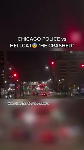 BRO CRASHED TRYING TO GET AWAY😂🤦🏾‍♂️ #chicago #stolencar #chicagopd  - -Insta/YouTube @773Davo #fyp #hellcat #srt #viral #foryou #foryoupage #fypシ #trending #redeye #dodge #scatpack #funny #chiraq #xyzbca #stolen #cars #trackhawk #youtube #youtuber #tiktok #hellcatchallenger #hellcatcharger #highspeed #cops #police #carcrash #caraccident
