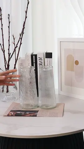 Lọ hoa thuỷ tinh để bàn đơn giản tinh tế #homedecor #decordeban #lohoathuytinh #binhhoathuytinh #decorphongkhach 