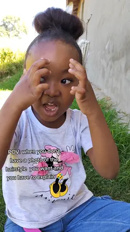 😂😂😂. Strangely, I was able to understand the type of hair she wanted. #wheneverwherever #HideThemWithLove#kidsoftiktok #hair #braiding #cornrows #straigh_back #nativechild #mrpriceeverydayviral #baby #babytiktok #kidsoftiktok#nativetiktok 