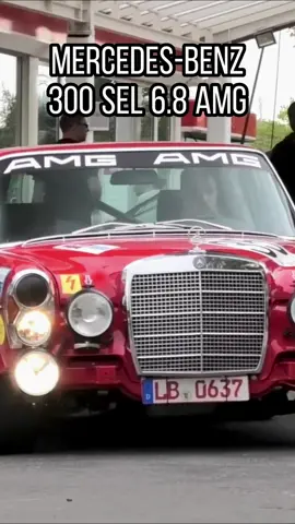 1971 MERCEDES BENZ 300 SEL 6.8 AMG , the legendary RED PIG 🏆 #mercedes #classiccar #v8 #rotesau #racecar #sportscar #exhaust #fyp #amg #300sel #24hours #nurburgring #spa24h 