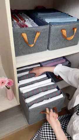 Wardrobe Storage Tutorial#foryou #storage #yfp #chosetstoragebox #collapsiblestoragebins #shirt #jeans #underwear 