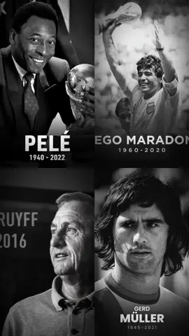 4 huyền thoại tuy đã ra đi mãi mãi nhưng họ sẽ sống mãi trong lòng NHM bóng đá😞😞😞 #pele #maradona #johancruyff #gerdmuller #legend #football #bóngđá 
