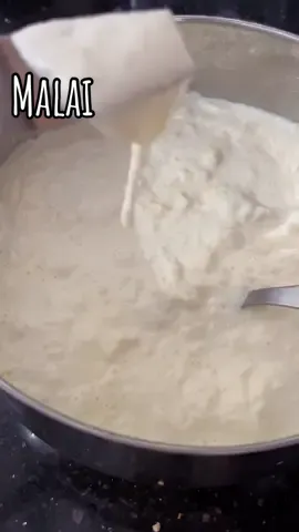 How to collect malai from boiled milk to make desi ghee afterwards!! 🥰🥰🥰 #malai #doublecream #milk #desighee #raaniskitchen #fypシ #foryou #ghee #tiktokindia #foodtiktok #desifood #goodmorning #makhan #dudh #malayi 