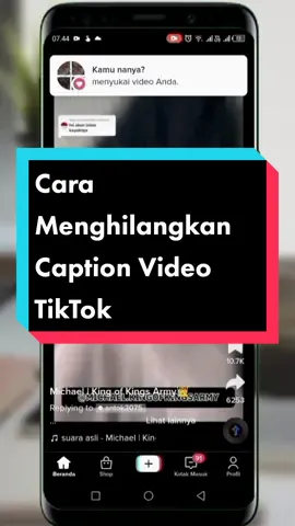 Cara Menghilangkan Caption Video TikTok #deckyjamers #fyp 