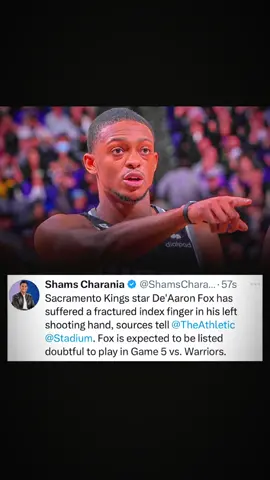 No way our season ends like this 😭 #NBA #fyp #deaaronfox #injury #fracture #sad #pain #playoffs #sacramentokings 