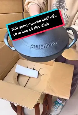 Ba mình cứ bắt tìm mua cho ba bằng được cái nồi gang về nấu cơm kho cá, nay mãi mới tìm được chiếc nồi gang nguyên khối này. Nấu bếp hay bếp từ bếp ga bếp hồng ngoại đều được ạ#cơmngonmỗingày #nồigang #nồigangtruyenthong #nồikhocá 