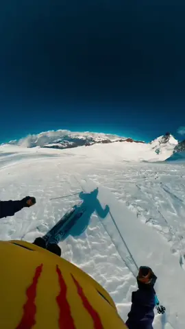 His heart was in his mouth 😯 (IG🎥: @lewpowtos)  #extremesports #UNREEL #Ski #Avalanche #buried #fyp 