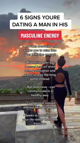 6 SIGNS YOURE DATING A MAN IN HIS MASCULINE ENERGY.✨ #femmefatale #commitment #masculinity #masculine #masculineenergy #marriage #Relationship #feminenenergy #darkfeminine #darkfeminineenergy #marriedlife #confidence #fyp #foryou #foryoupage 