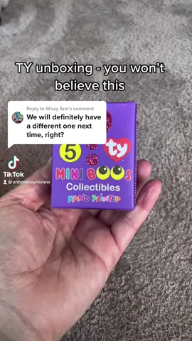 Replying to @Wissy Ann i don’t believe it! We havent bought a fourth onw yet but if we do i will almost be hoping we get another. Should i buy another one? #ty #toytok #parent #family #toys #blindboxopening 