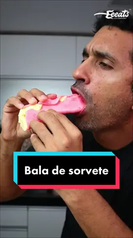 BALA DE SORVETE - lembrando que eu usei a tampa plastica da marmita que pode ir ao microondas. #desafio #receitas #doce #paravc #paravoce 
