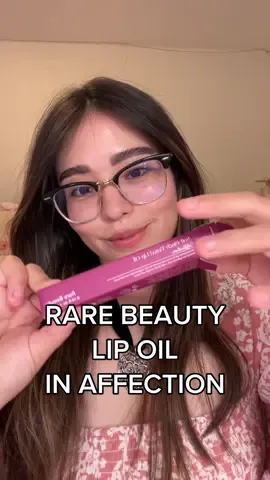 One word… OBSESSED! @rarebeauty lip oil in Affection is the cutest💕🥹 #rarebeautylipoil #rarebeauty #rarebeautyaffection #selenagomez #fyp #foryou #lipoil #makeup #lipstain 