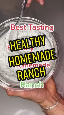 Healthy Homemade Ranch! ✅ This is truly so amazing, please give it a try!! Ingredients: ✅ • 1 cup plain Greek yogurt • 3 tablespoon olive oil • 6 cloves garlic crushed and chopped • 3 tablespoon lemon juice + zest from lemon • ½ teaspoon kosher salt • ½ teaspoon black pepper • ⅛ teaspoon red pepper flakes • 3 tablespoon fresh oregano leaves chopped • ¼ cup fresh parsley chopped #Fitness #nutrition #healthy #health #healthysauces #marinade #chicken #protein #nutriciousfood #greekyogurt #yogurt #fyp #family 