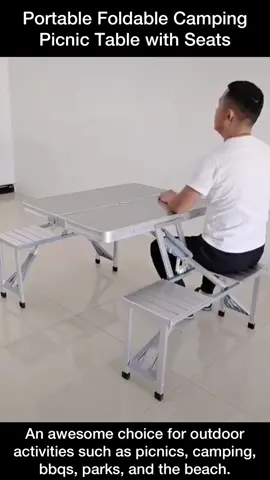 Portable Foldable Camping Picnic Table with Seats