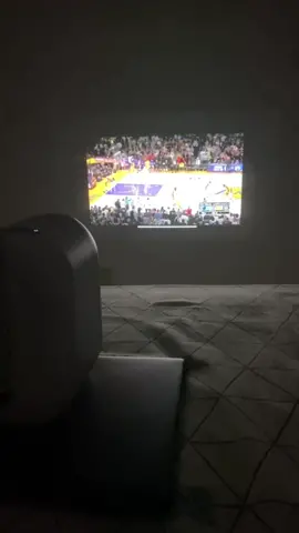 Watching King James in the bedroom. #movie #projector #nba2k #lebornjames #kingjames