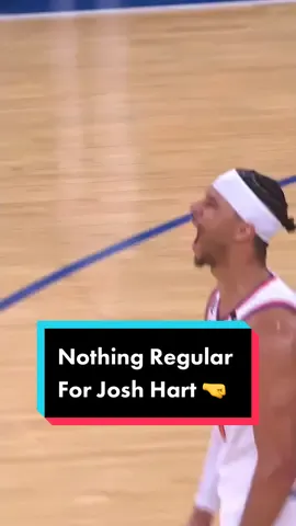 Reminder: Josh Hart doesnt get REGULAR rebounds when he’s in #PLAYOFFMODE 😈 #NBA #NBAPlayoffs #basketball #NYKnicks #JoshHart #rebound #assist #dime 