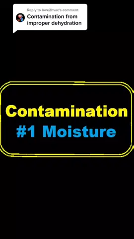 Replying to @love2hvac  # 1 contamination issue is moisture from improper hydration that leads to acid, which leads to copper plating that leads to premature compressor failure. pulling a deep vacuum and an isolation or decay test over a period of time will ensure the system is dehydrated.  Mineral oil was not affected by moisture as much, but now we have POE oil that's Hygroscopic and turns to an acid quickly.  acid not only created leaks and eats the insulation off the windings but the copper floats the system and plates on the compressors moving parts. This increases the friction and reduces the lubrication of the moving components.  Copeland scrolls do not need a hard start kit but are required after copper plating causes starting issues.  testing for acid before, and performing acid cleanup before hand can prevent this. can you see 24,500th of an inch?  we need digital micron vacuum meters to accurately check the vacuum.  look at refrigeration Mentor and Copeland COSS classes to learn more.  #hvac #hvacr #hvacarmy  #love2hvac 