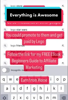 Promote and Earn with Lego #affiliatemarketing #howto 