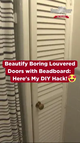 Tired of plain, boring louvered doors? 😴 Upgrade 'em with beadboard! 🛠️👌 #sponsored #Titebond #woodworking #DIY #closet #design #doors #beadboard