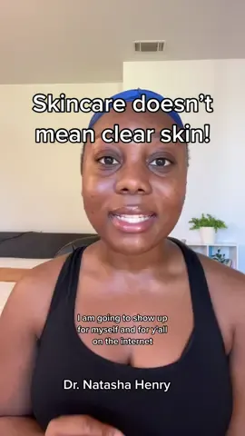 Replying to @juicycake26 skincare doesn’t always mean clear skin and thats ok. I will always show up as my true authentic self, get used to it 😘 #realskintexture #realskin #acnescars #hyperpigmentation #darkspots #skintok #skincare #skincaretip #drnatashahenry #dtlainfluencers #clearskin #clearskintips #howtogetclearskin #greenscreen 