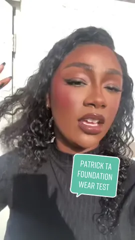 The @patricktabeauty foundation wear test with my proper shade 🤭 #patricktabeauty #patricktafoundationreview #makeupweartest #makeupfordarkskin #newfoundation 