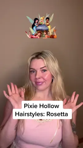 Pixie Hollow Fairy Hairstyles Pt. 3 Rosetta 🌸🌺💗🧚🏻‍♀️ #pixiehollow #fairycore #fairycoreaesthetic #pixiehollowfairies #tinkerbell #tinkerbellhairstyle #hairstyles #hairtutorial #tinkerbellhair #hairsparkles #hairsparkle #sparklehairspray #glitterhairspray #glitterhair #rosetta #tinkerbellrosetta 