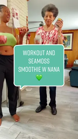 My nana was diagnosed with #alzheimers and we are on a journey to keep her active and healthy.  I have the honor to provide care for her during this time. Take a look at our journey.💚 Smoothie Ingredients: 1 Pineapple, 1 Apple, 3 cups of Spinach, 1 cup of water, 2 teaspoons of strawberry seamoss, 1 scoop of protien • • • Workout: 20 arm curls, 20 weighted arm rotations, 10 jumping jacks, 30 sec stretch x2  #alzheimersawareness #mealprep #nana #grandma #seamoss 