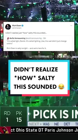 Sorry, Daniel…. Didn’t realize just *how* salty this one sounded. #nfl #nfldraft #jets 