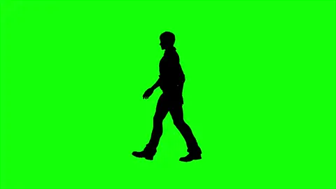 Green screen man walking