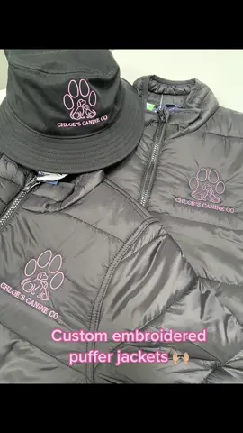 Design your own winter merch online 🙌🏼 Custom embroidered #pufferjackets  #pufferjacketseason #wintermerch #customembroidery #embroideredmerch #australianbusiness #australiansmallbusinesses #womeninbusinesstiktok #embroidery #buckethats #smallbizowner 