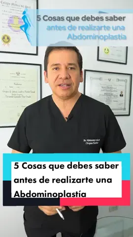 Tema: Abdominoplastía 5 Cosas que debes saber antes de realizarte una Abdominoplastía. El Dr. Fernando Dejo responderá todas las preguntas frecuentes. Conoce más sobre la Clínica Vitallia en IG @clinicavitalliaperu #vientreplano #abdominoplastiaperu #abdominoplastia #abdomenplano #clinicavitallia #fernandodejo #cirujanocertificado #curugiaplastica 