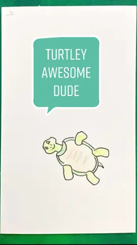 FLIPBOOK ANIMATION MUSIC VIDEO for Turtley Awesome Dude by @sheldonflipbooks AKA Shell-don Hatch-ey 🐢 #flipbook #flipbooks #turtle #turtles 
