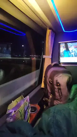 kembali ke tanah rantau untuk mencari uang kembali dan untuk pulang tahun depan #sleeperbus #adella #bus #kalinggajaya  #tasyarosmala #lukahatilukadiri 