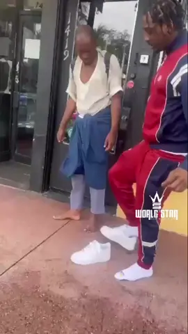 He a real one for this! 👏👟 (via IG @harrdluck) #Worldstar #Fyp #Viral