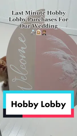 All wedding decor was 40% off, im so stoked about that sign! 👰🏼‍♀️ #weddingdecor #hobbylobby #hobbylobbyfinds #bridetobe #bridetok #2023bride #bridaltiktok #bridetiktok #weddingdecorideas #hobbylobbywedding #bridesoftiktok 