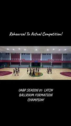 Rehearsal to actual performance! ♥️💚 #uaapseason85 #ballroomformation #foryou #fypシ 