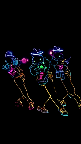 Men In Black Neon Dance - AI Edit Experimenting again with #deforum after several months without using it for my animations. I think it's time to give it more opportunities and keep playing with this tool :) #aiedit #fyp #aiart #aiartist #meninblack #mib 