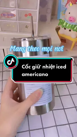 Cốc giữ nhiệt iced americano thể tích 600ml tặng kèm ống hút inox không thể thiếu trong mùa hè nè mọi người ơii #cocgiunhiet #binhgiunhiet #binhgiunhietthongminh #binhgiunhietcute #binhnuoc #binhnuocgiunhiet #binhnuocmini #binhnuocchobe #cocuongnuoc #cocnuoc #mimohome 