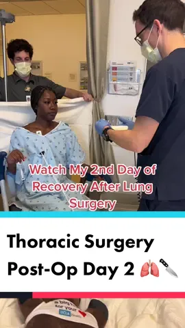 Watch My 2nd Day of Recovery After Lung Surgery 🔪🫁 Today I’m Re-Learning How to Walk & Breathe without the Upper Lobe of My Right Lung. It’s Difficult, But We’ll Get There! #surgeryvlog #surgeryrecovery #medicalvlog #lungsurgery #thoracicsurgery #doctorsoftiktok #doctorsoftiktok #residentdoctorlife #doctorvlog #fyp #foryoupage 