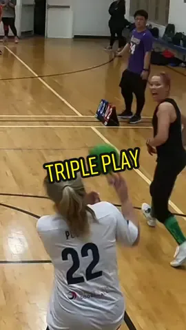 It appears the guy at the end who blocked it must have gotten hit barely on his finger because he took his out as well. #jdball26 #fypシ #trendingvideo #viralvideo #dodgeball #foryoupage 