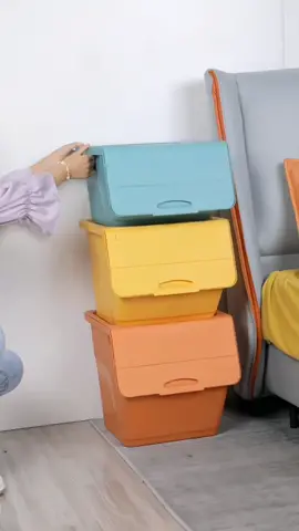 INHO 36L Multipurpose Front Opening Storage Box Stackable Toy Snack Household Storage Cabinet (L38 x W34 x H31cm)#Kotak storan pelbagai fungsi#Kotak storan