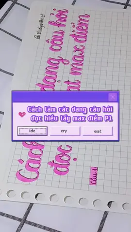 2k5 lưu ngay video để tự tin nắm chắc 3đ Đọc hiểu lấy 9+ Văn nhé! Sau 1 tuần vật vã vs dl trg D chị đã quay trở lại hứa hẹn tháng 5 sẽ có nhiều video hay hơn cho mn nha. Nhớ follow và ib ig itstetj_dav để lấy tài liệu nhé! Chúc các b có 1 kì nghỉ vui vẻ và đừng quên học tập đó!#LearnOnTikTok #study #2k5 #dodaihoc #hocvan #xuhuong #studywithtet