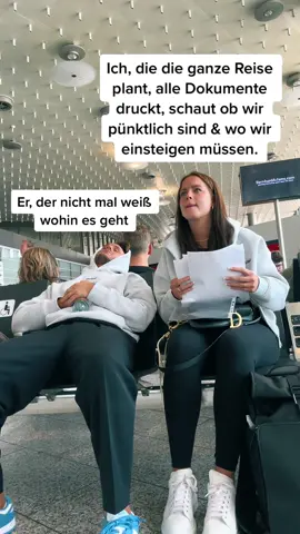 Markiert jemanden der genauso ist ! 😂✈️ Wer seid ihr ? 🧳 #couplecomedy #reisen #trip #fly #flughafen #fypシ #couplecomedy #relatable #werkennts #viral #fliegen #reisepass #tickets #lachflash #trending 