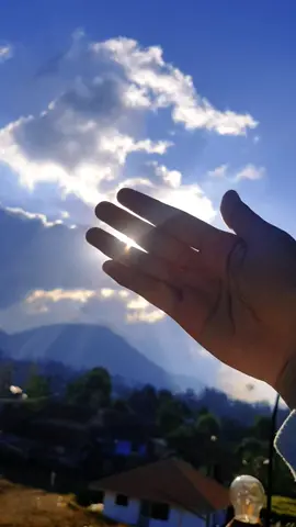 View of crepuscular rays from my balcony ⛅ #capcut #crepuscularrays #view #bluesky #beautifullsky 
